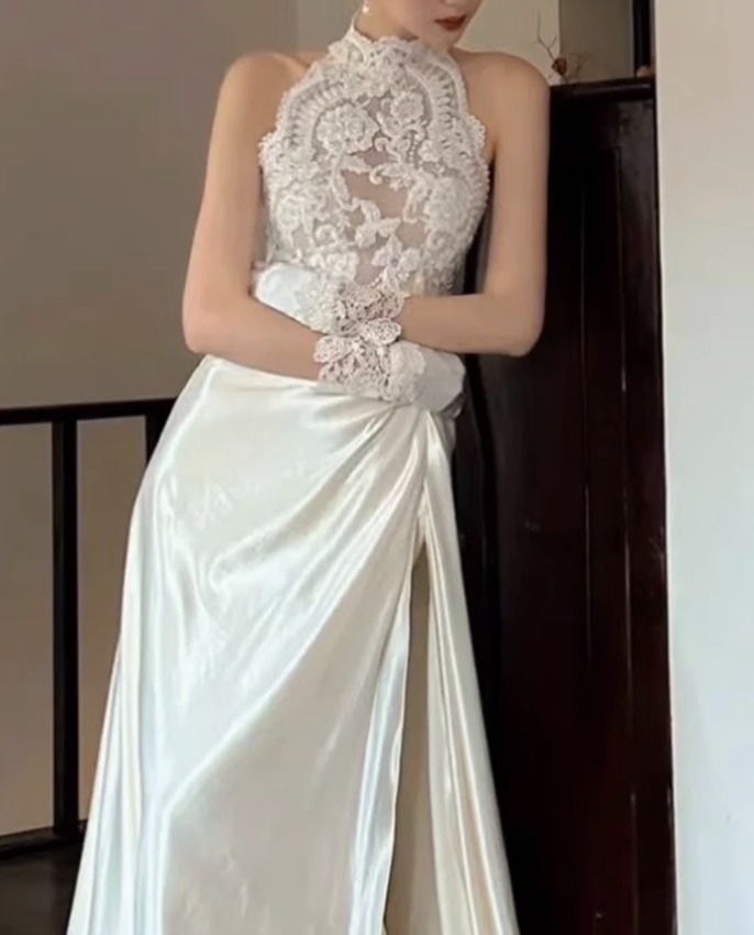 ウェディングドレス ロング丈 無地 上品 パーティー 結婚式 韓国 ウェディングドレス ロング丈 無地 上品 パーティー 結婚式 韓国
