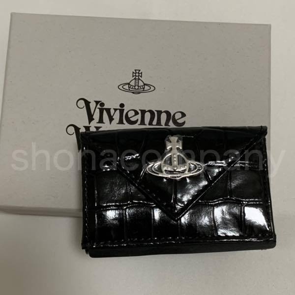 【関税込】◆Vivienne Westwood◆クロコ オーブ 折りたたみ財布