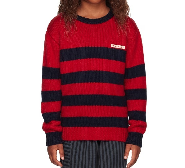 MARNI 大人もOK マルニ ニット セーター ロゴ ボーダー
