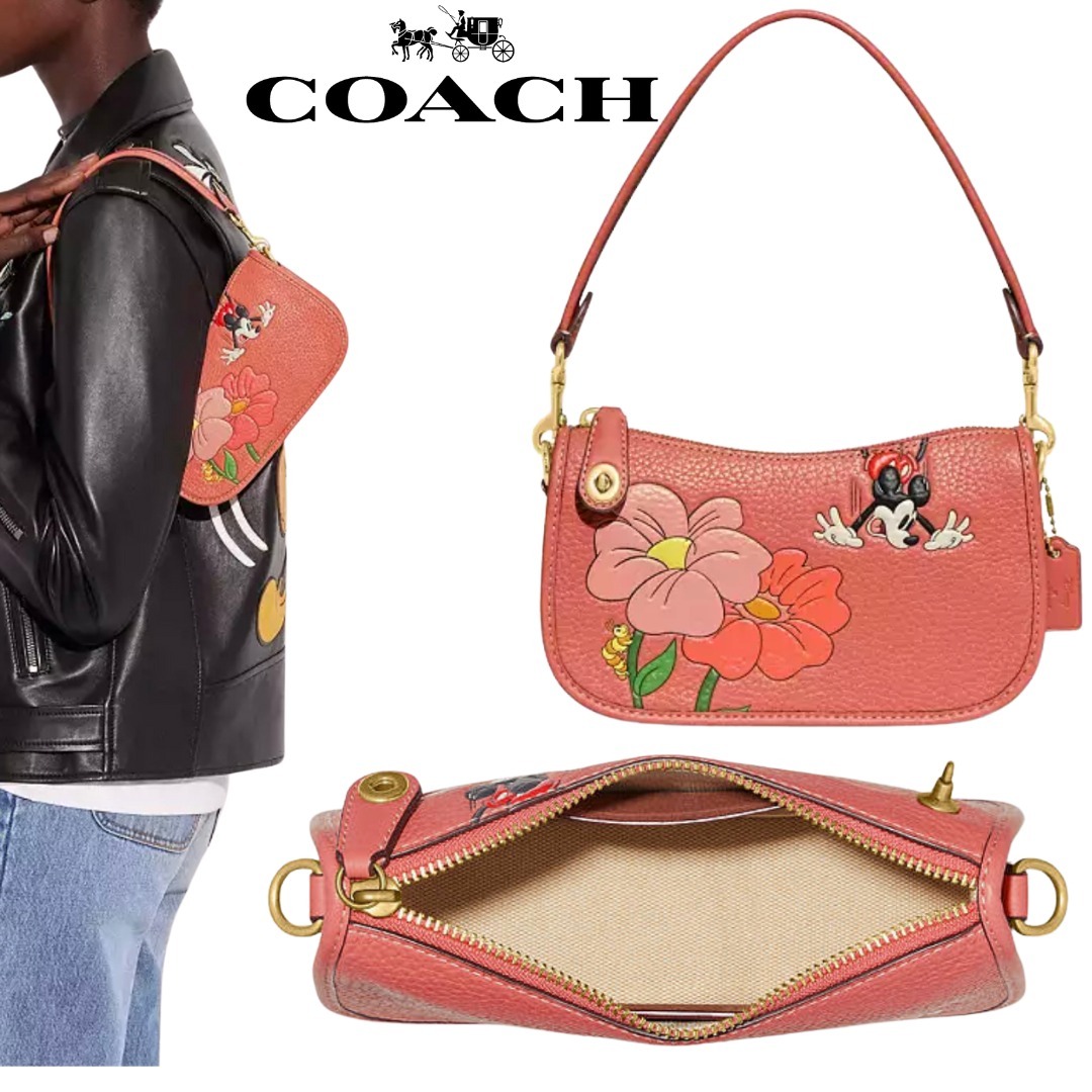 ＜COACH＞リジェネラティブレザーミッキーマウスアンド フラワー