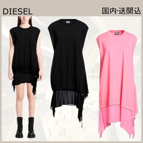 DIESELディーゼル 半袖 ミニワンピース ドレス