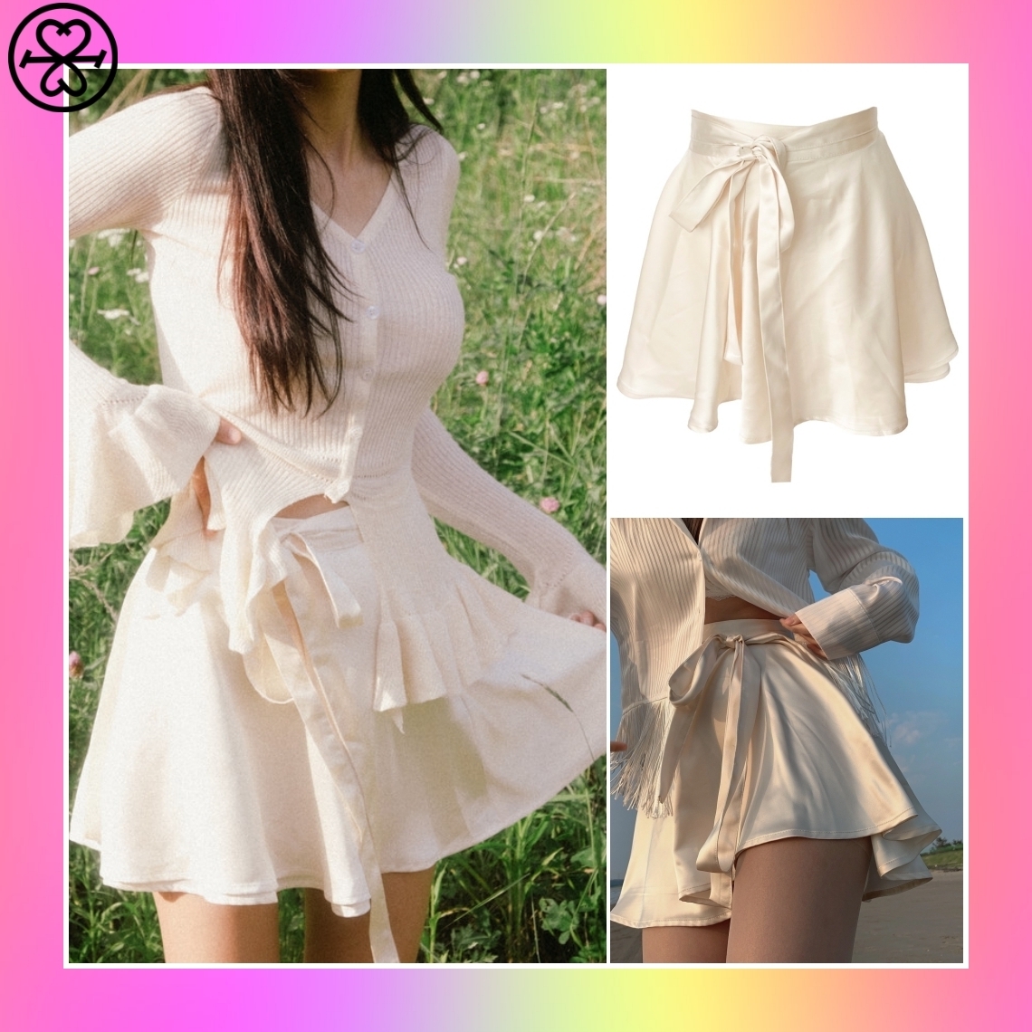 【Swimcity】韓国人気★ Lost angel silky wrap skirt