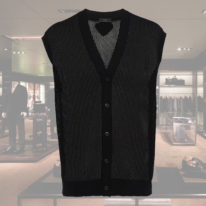 【24SS】新作 シルクxコットン カーディガン ◆プラダ◆人気