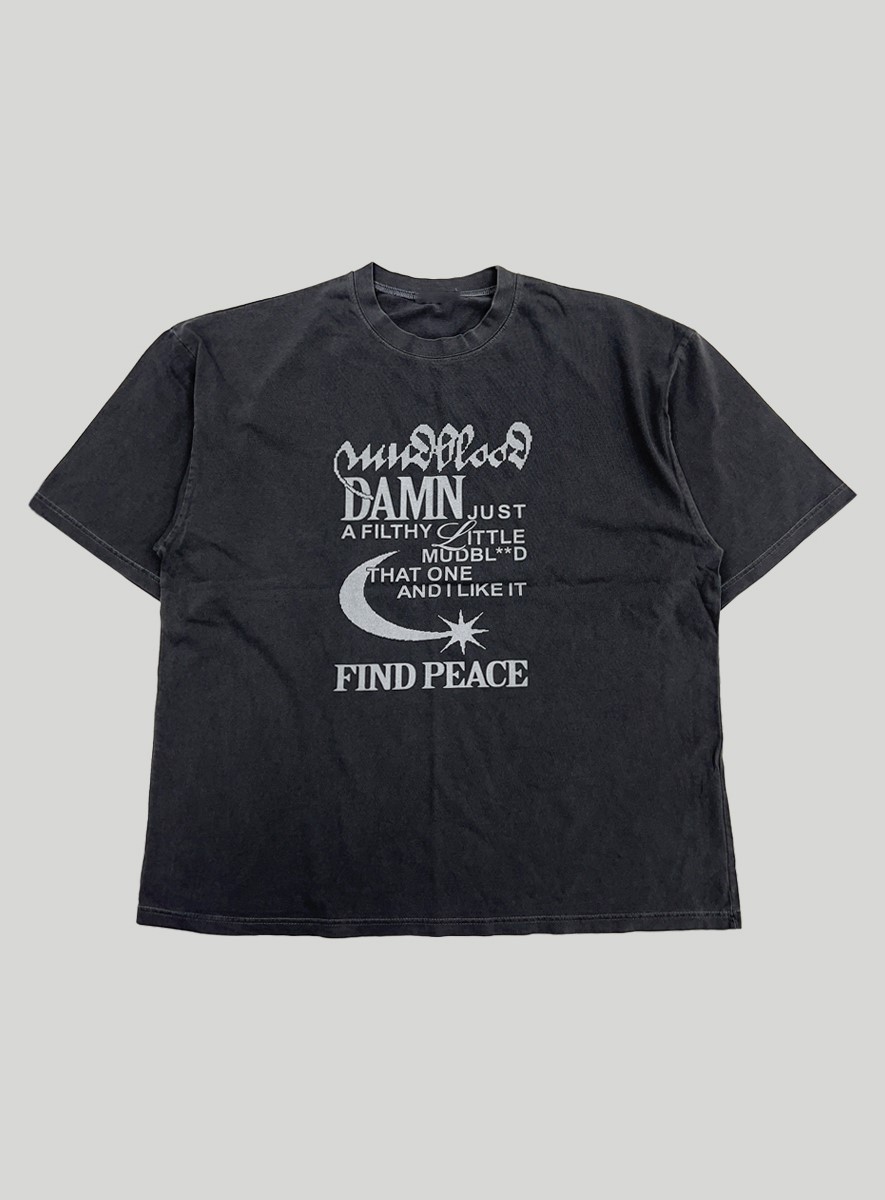 【KOOLOSET】DAMN Pigment Graphic Box Tee