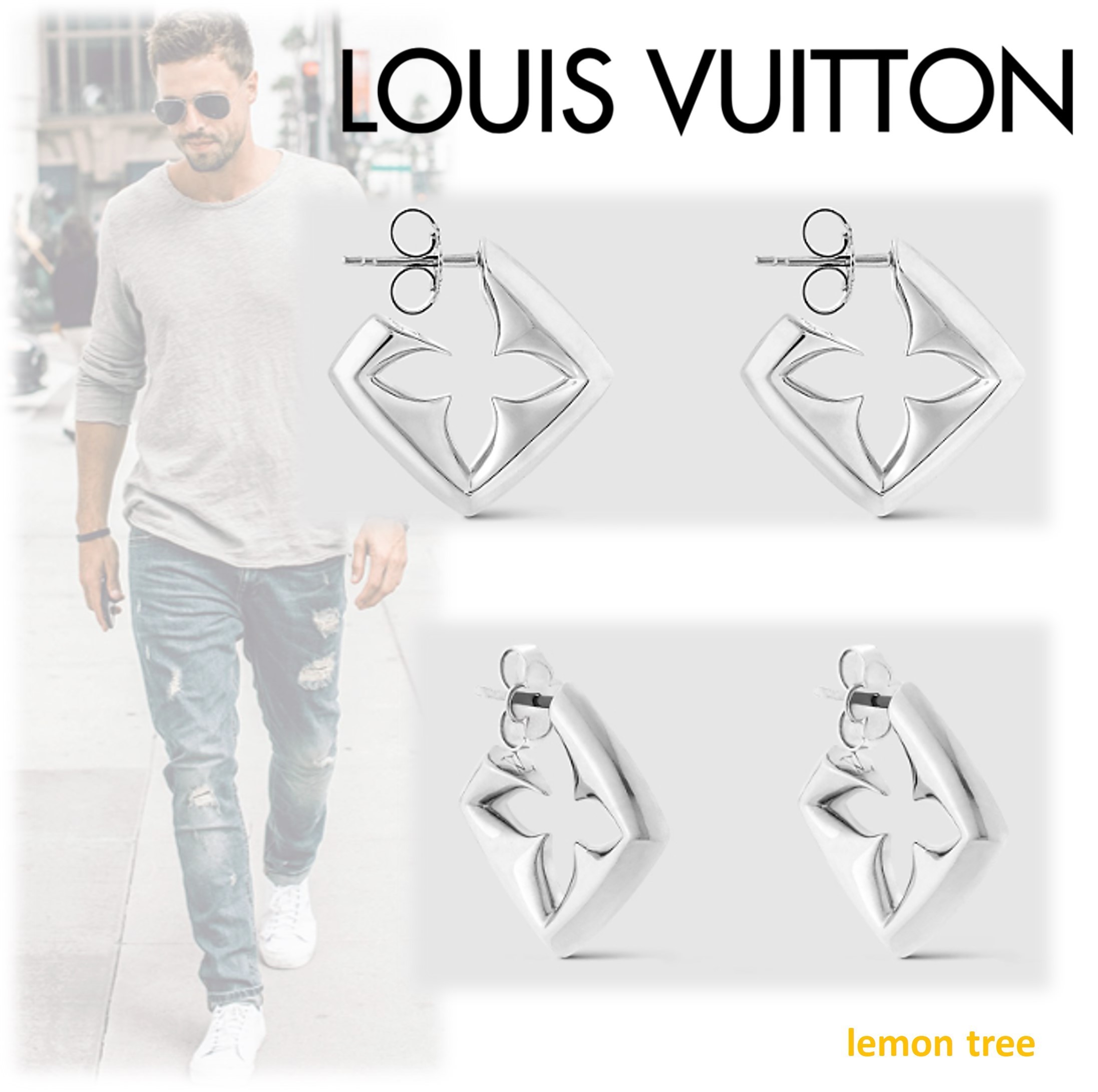 【Louis Vuitton】ピアス・パフィーグラム フラワー M02035