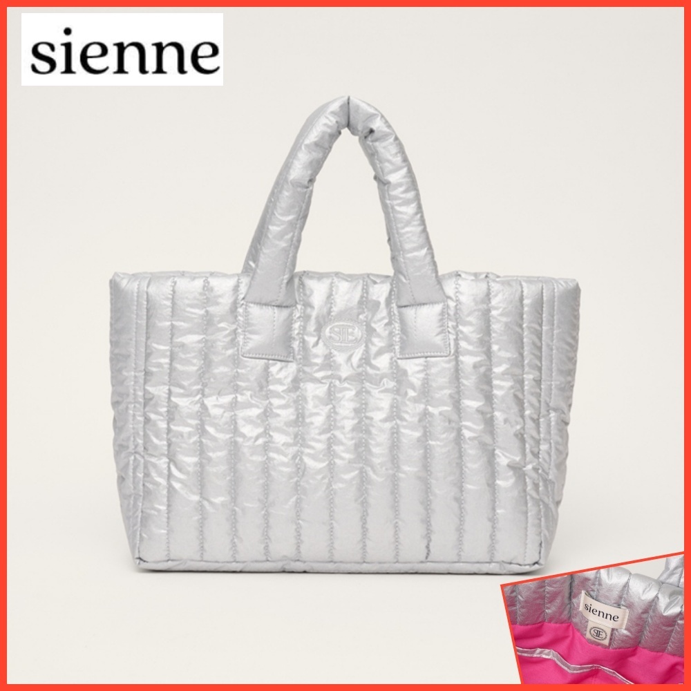 【SIENNE】Padding Bag (Silver) ☆韓国の大人気☆