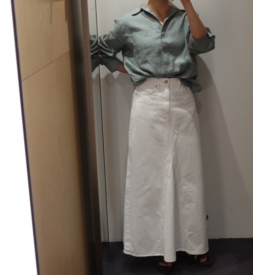 “COS” パネルデニムマキシスカート
