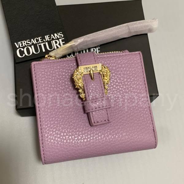 【関税込】◆VERSACE JEANS COUTURE◆バックル 折りたたみ財布