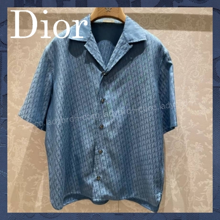☆オブリーク×ブルー☆ DIOR ショートスリーブ シャツ