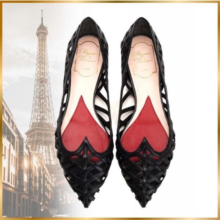 ◆関税込◆【Roger Vivier】「I Love Vivier」フラットシューズ
