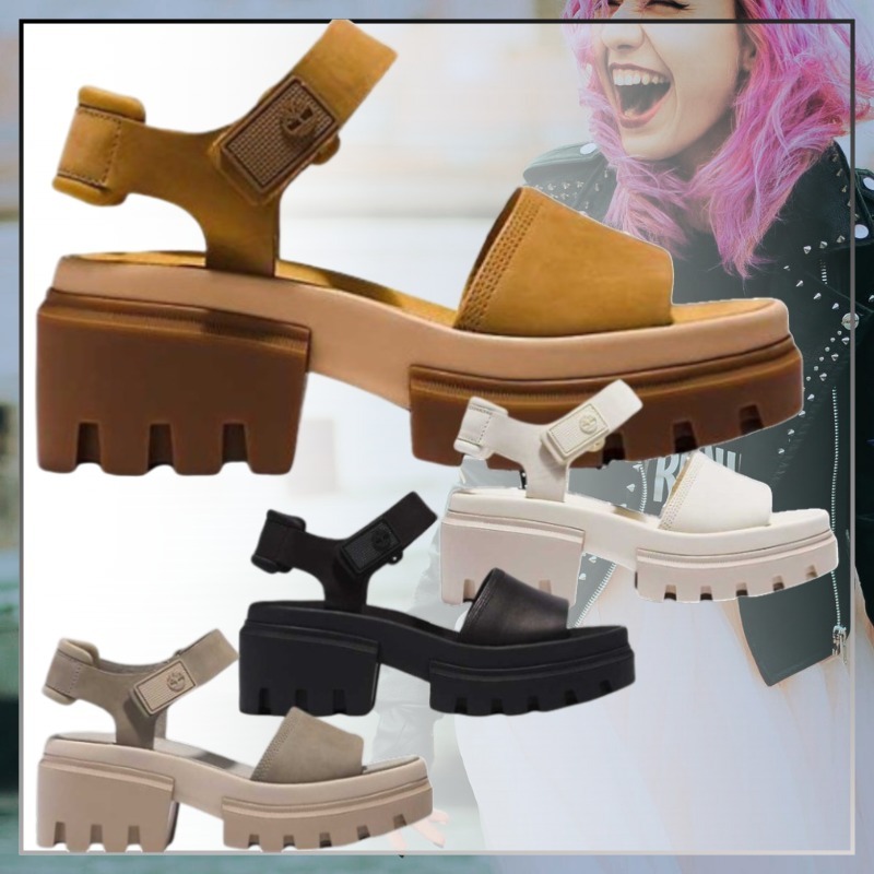 夏快適◎厚底【Timberland】バックストラップ サンダル 4色展開