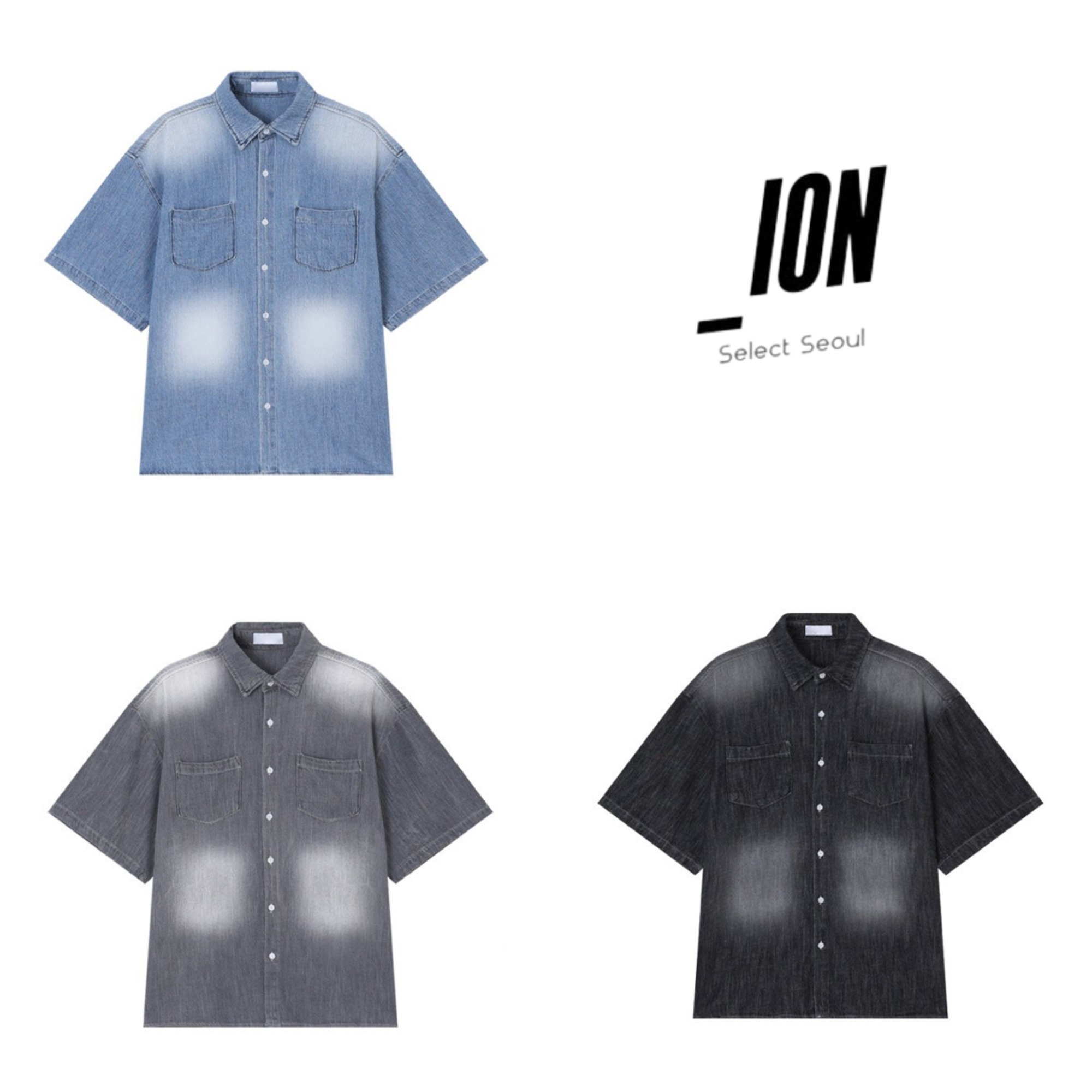 シャツ IONSEOUL Summer Ice Cooling Denim Shirt