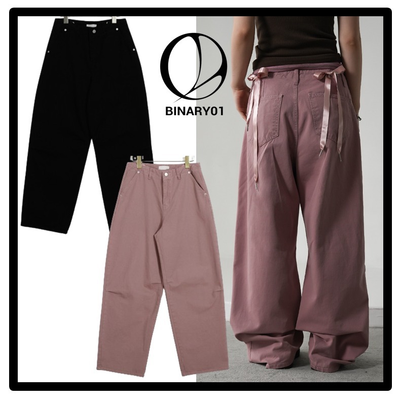 ★関税込★BINARY01★Sweetie Ribbon Wide Pants★