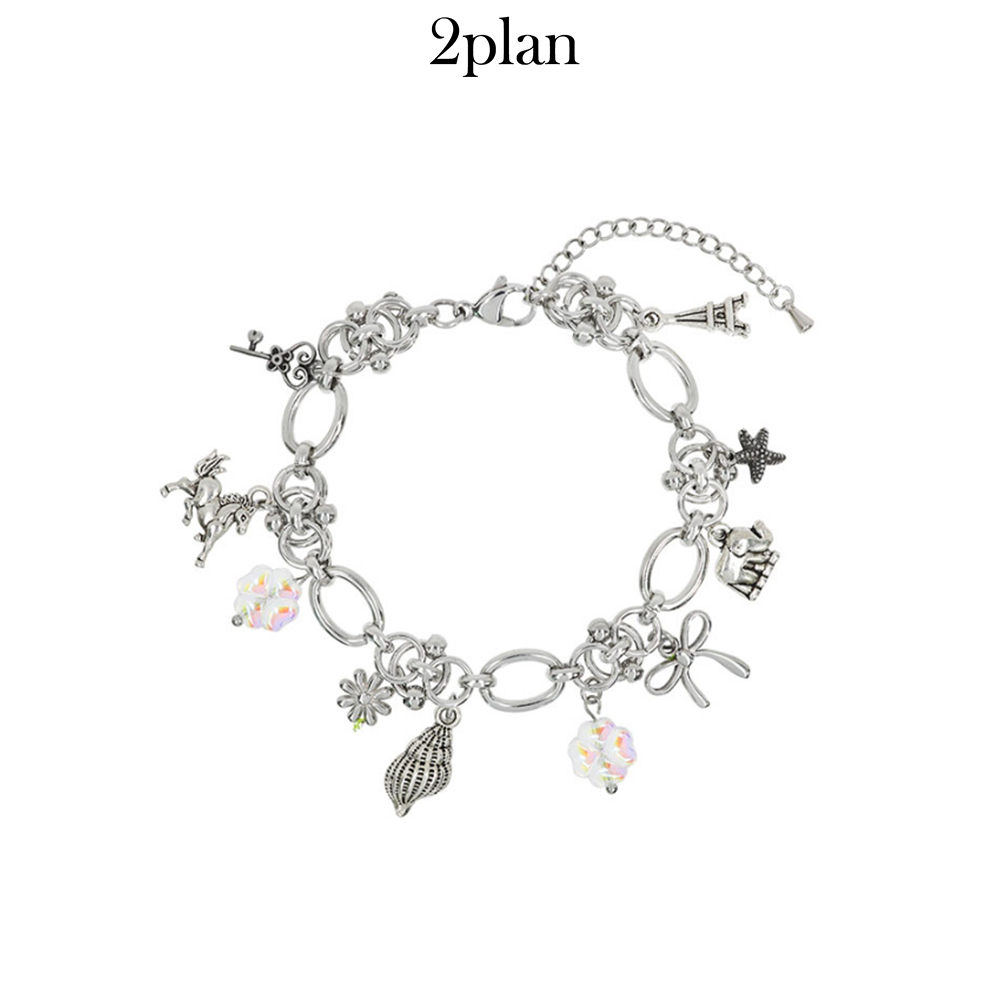 【2plan】24SS★ [LAN ARCHIVE] Multi Charm Bracelet
