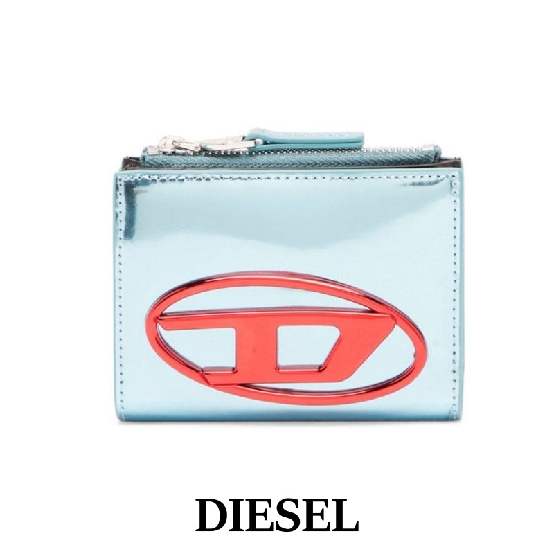 DIESEL ディーゼル 1DR メタリック 折りたたみ財布 財布・小物