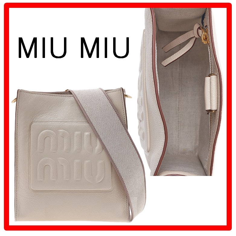 ☆韓国の人気☆【MIU MIU】☆MADRAS LEATHER CROSSBODY BAG☆