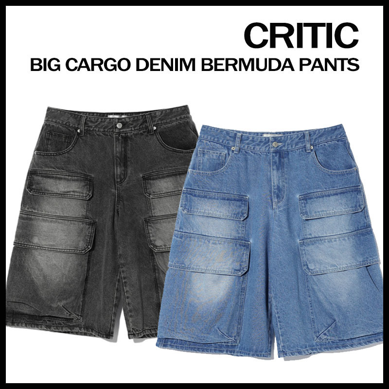 【CRITIC】BIG CARGO DENIM BERMUDA PANTS