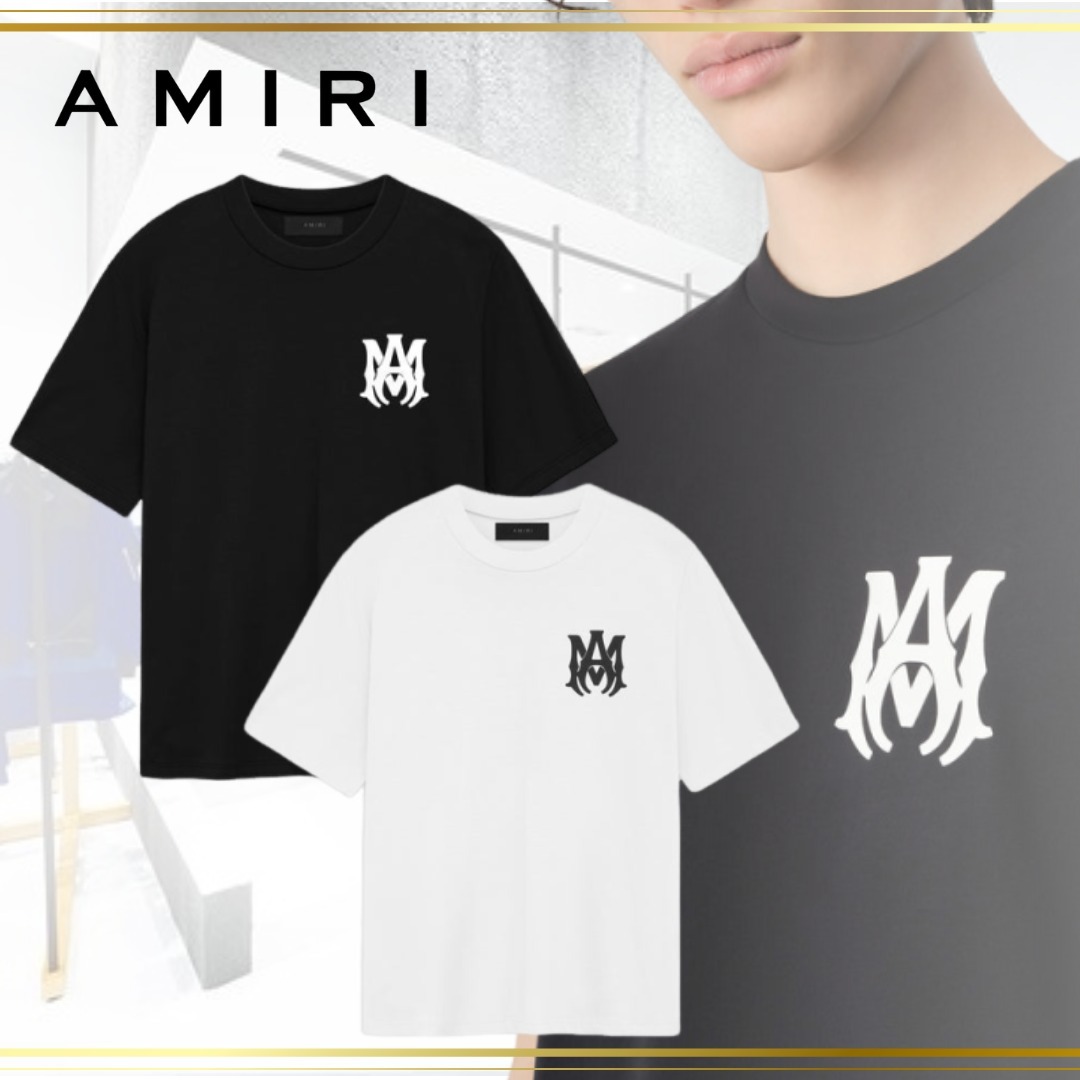 【AMIRI】ロゴプリント クルーネック Tシャツ ブラック