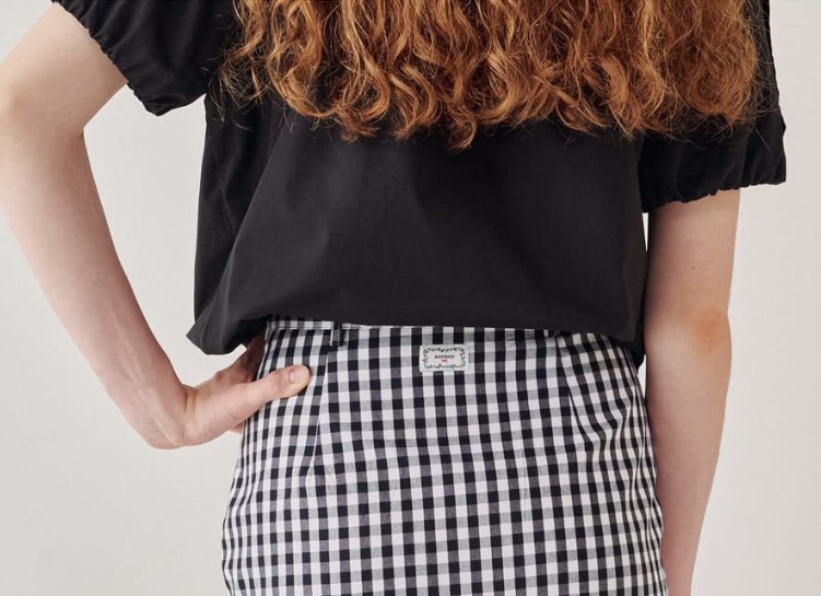 ☆RONRON☆ TORCHON LACE CHECK MINI SKIRT 韓国発 (RONRON/ミニ