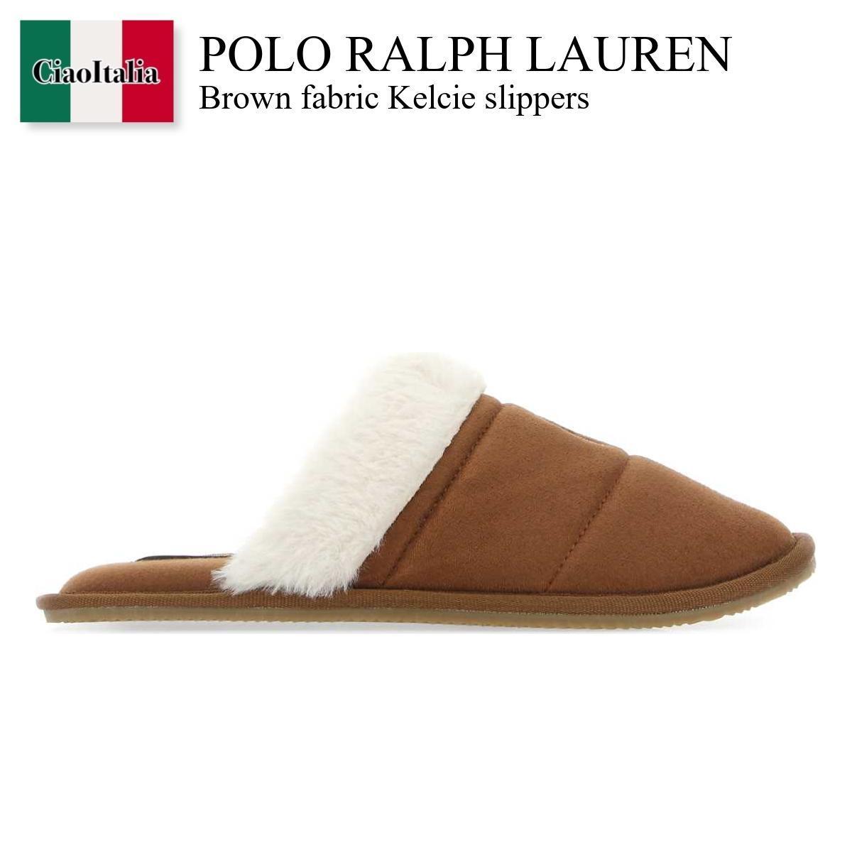 サンダル・ミュール Polo Ralph Lauren Brown Fabric Kelcie Slippers