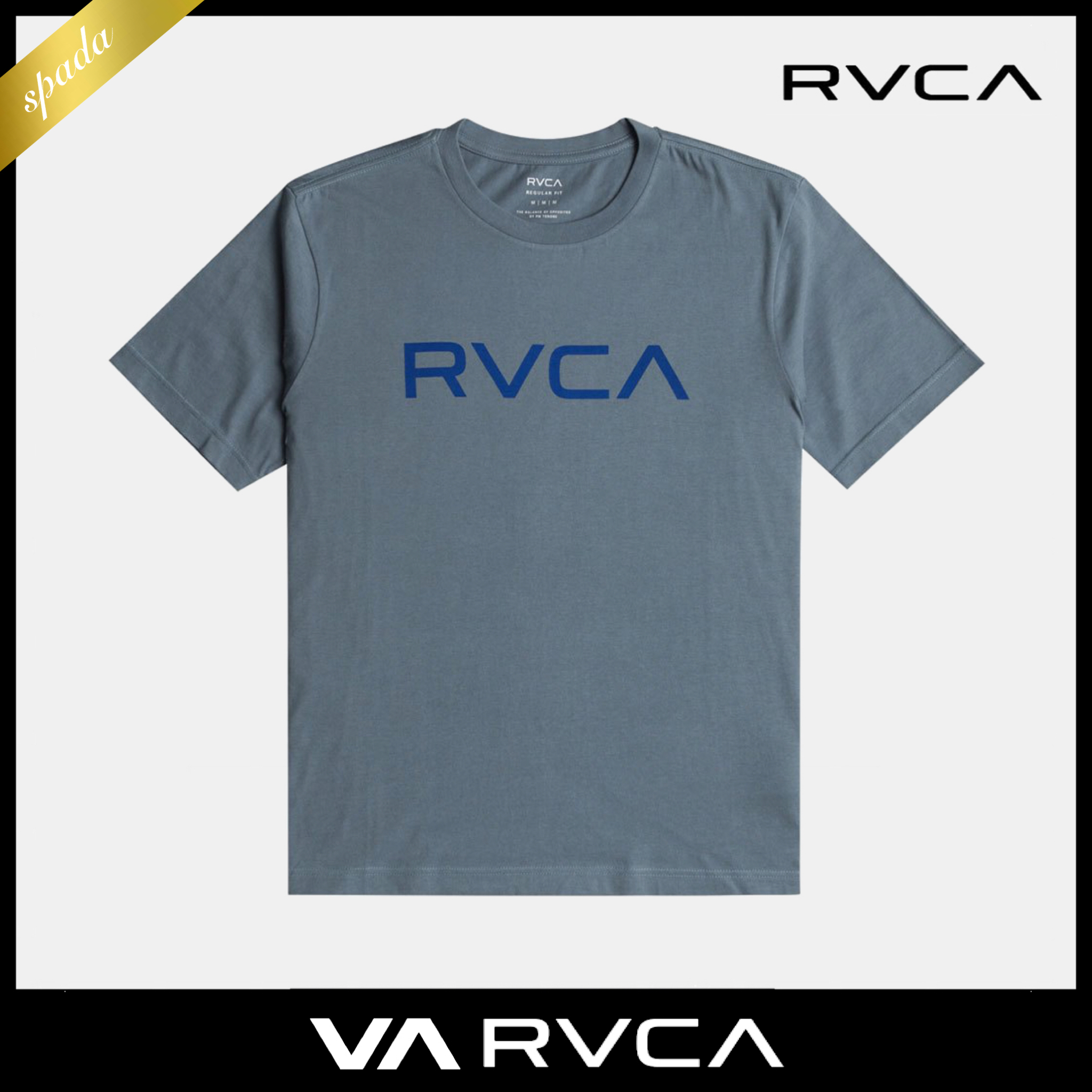 【RVCA】半袖 ロゴ Tシャツ ブルー / 送料無料