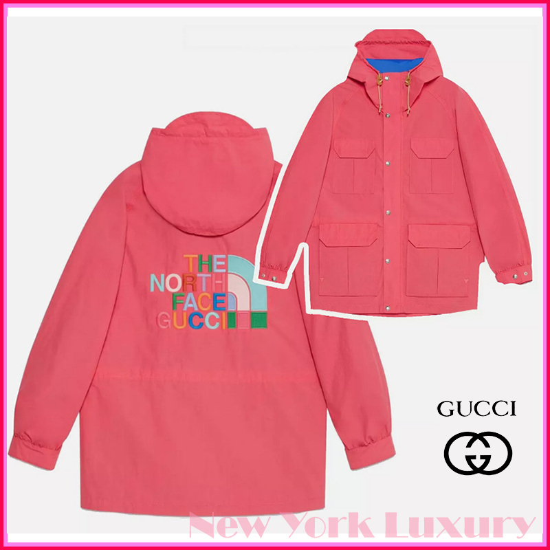 GUCCI X THE NORTH FACE★素敵！PINK LIGHTWEIGHT TECHNO Jacket