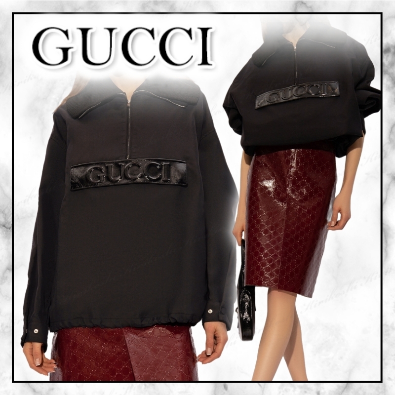 ◆GUCCI 24SS ◆テクノ ガーバルディン カバン アウター/Black◆