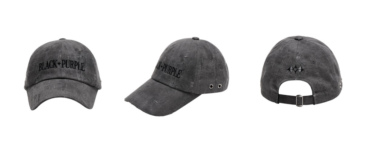 [BLACKPURPLE] VORTEX SIDE EYELET キャップ★韓国★関税込み★ ☆BLACK PURPLE☆送料込☆韓国☆人気☆Vortex strap eyelet cap
