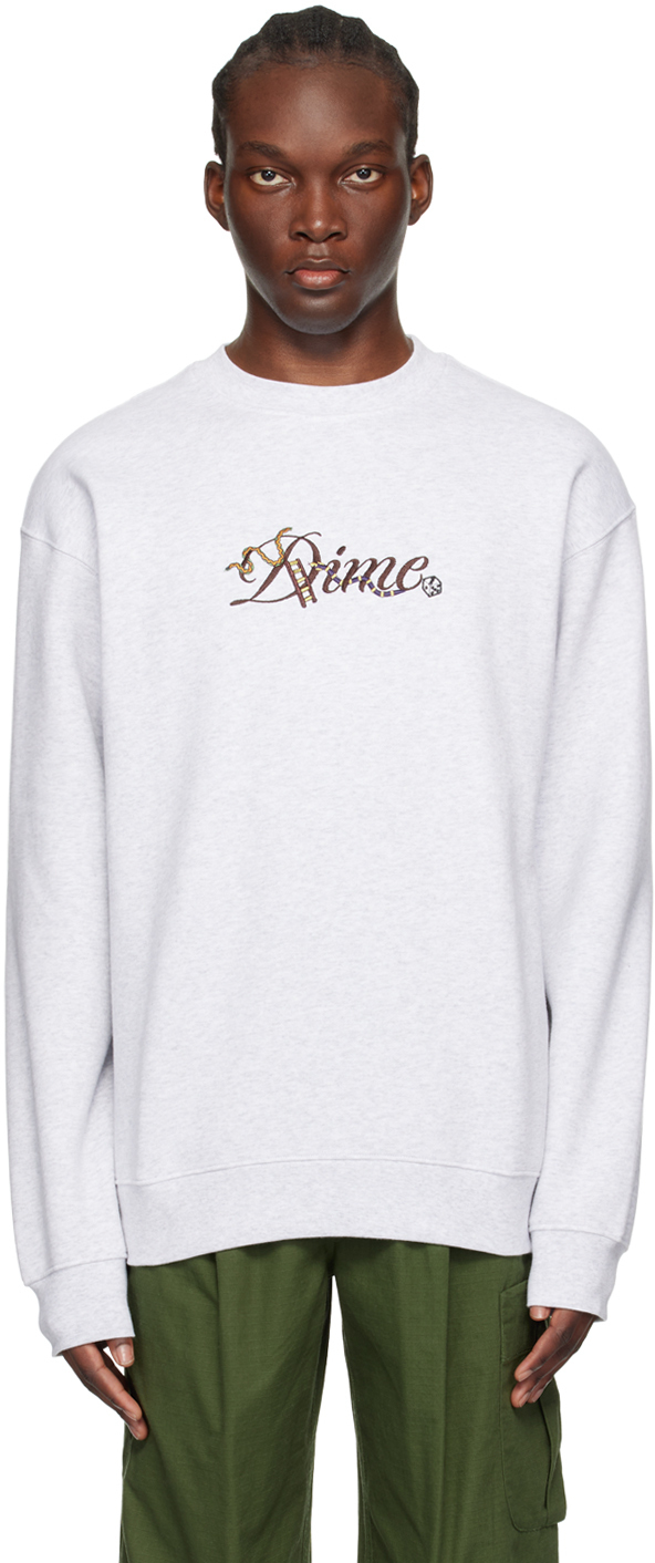 【関税込み】Dime グレー Cursive Snake スウェットシャツ