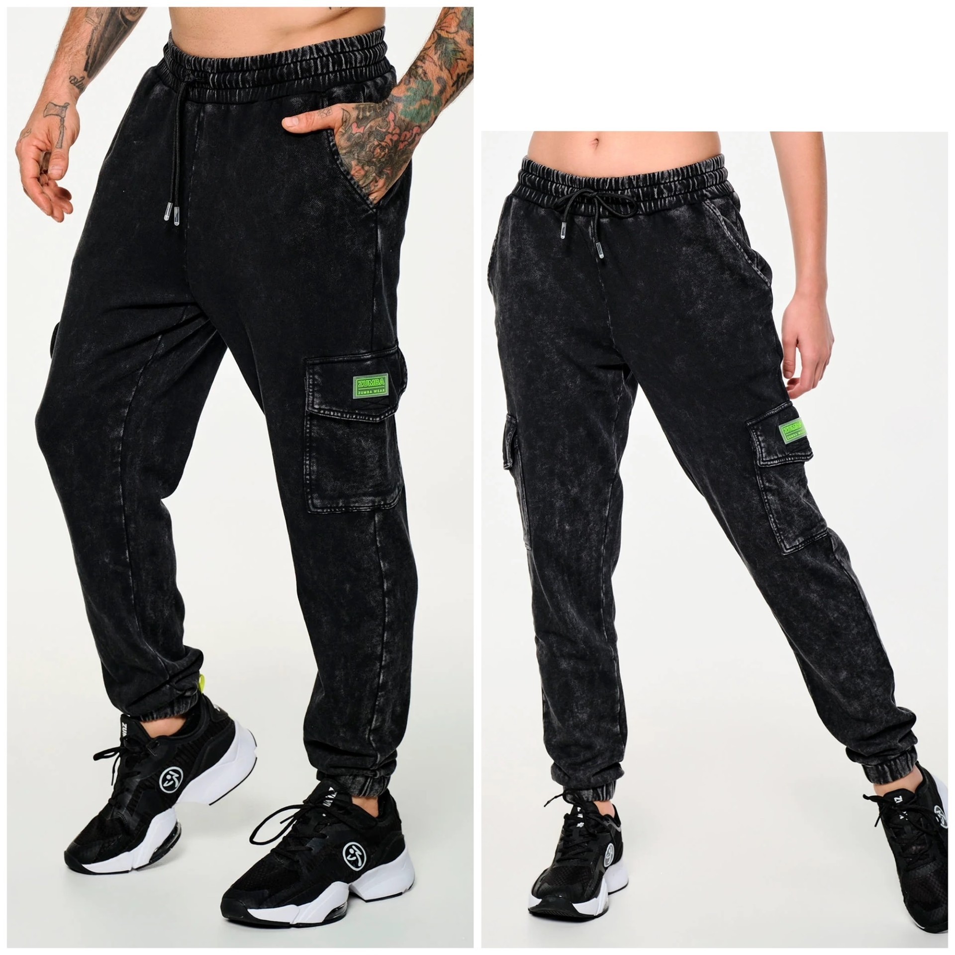 新作ユニセックス♪Zumba Flow High Waisted Cargo Pants-Bk