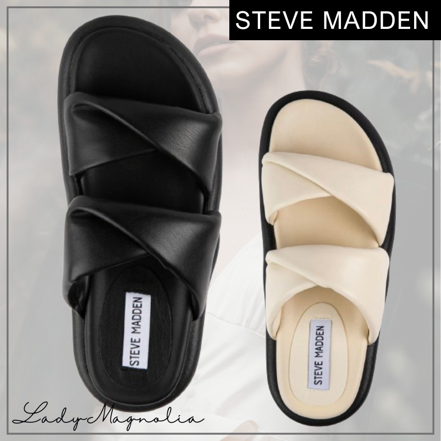 【Steve Madden】人気！ひねりが効いたお洒落なフラットサンダル