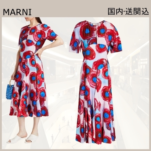 MARNI クレープ ミディワンピース ドレス