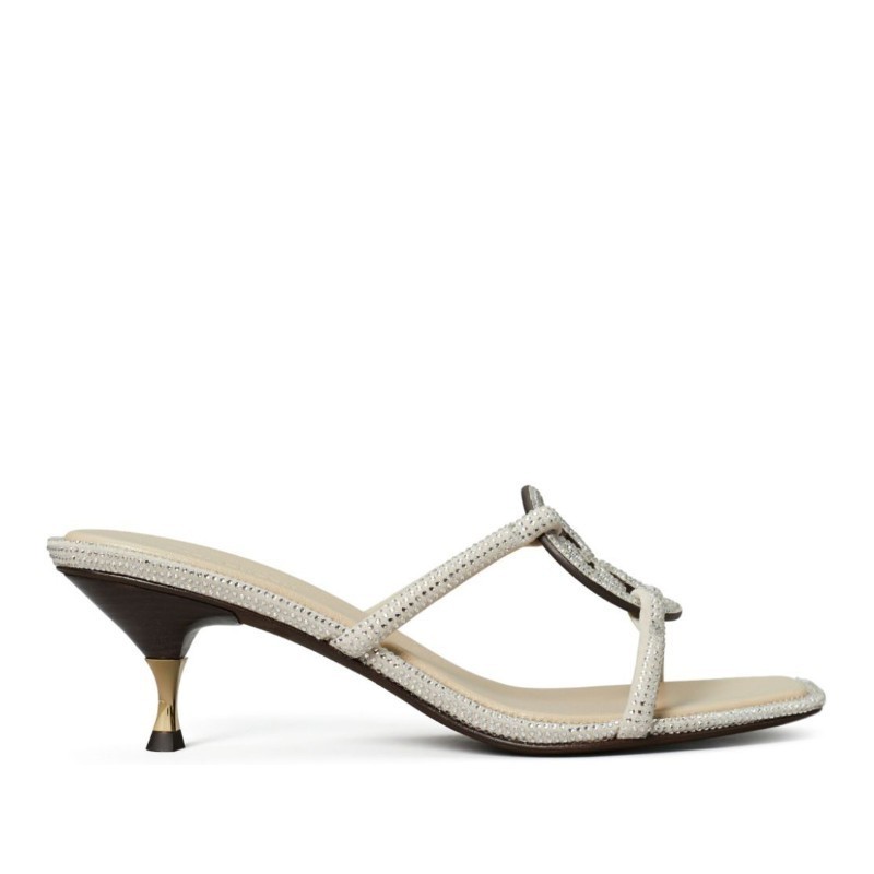 サンダル・ミュール Tory Burch PAVE GEO BOMBE MILLER LOW HEEL SANDAL