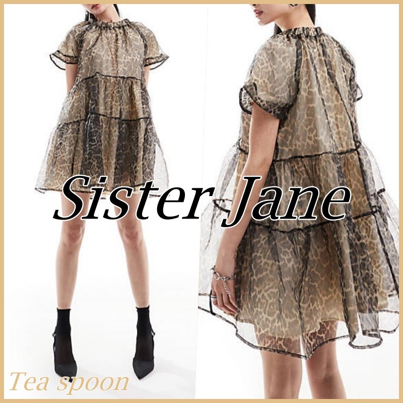Sister Jane◆ジャカードミニドレス レオパードプリント 送料込