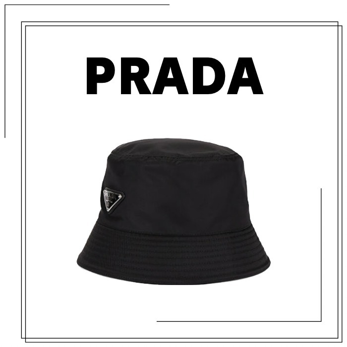 PRADA プラダ ロゴ バケットハット ブラック