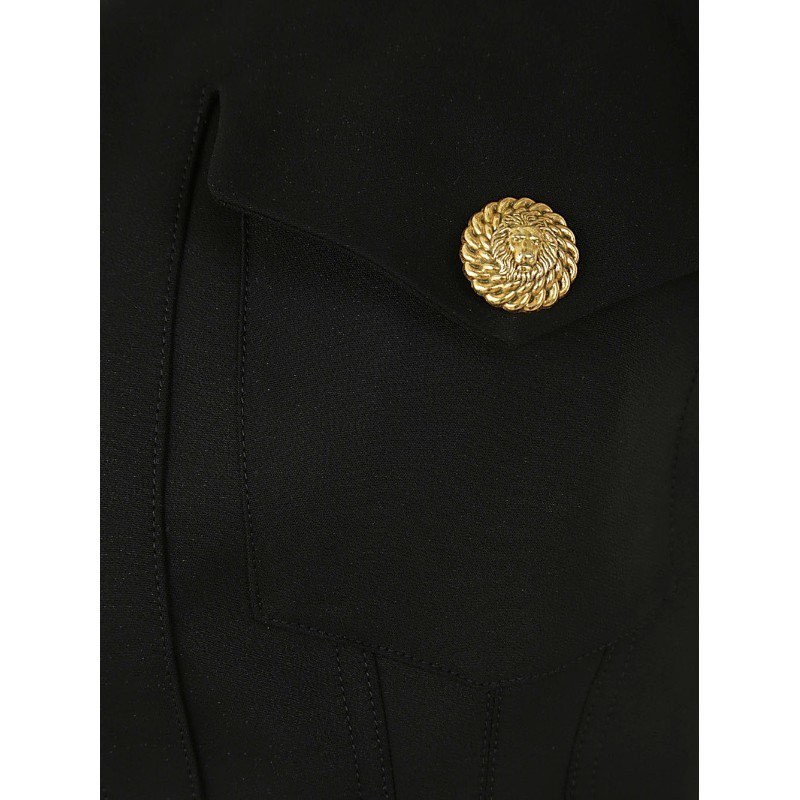 オールインワン・サロペット BALMAIN OFF-SHOULDERS FLARE CREPE JUMPSUIT