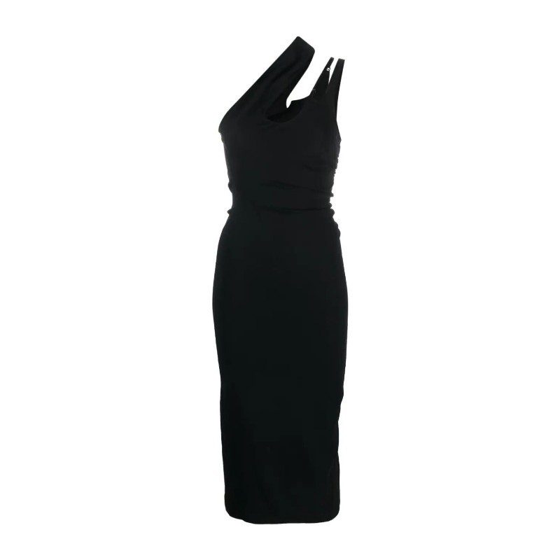ワンピース MUGLER FW23 RO1308 MIDI DRESS (23W1RO1308470 1999 BLACK)