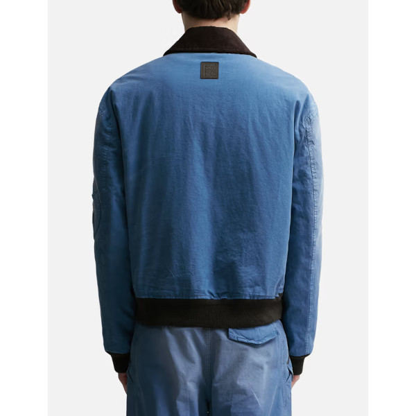 【LOEWE直営】SALE！ アナグラム ボンバージャケット コットン パデッド ボンバージャケット（テクニカルコットン） ブルー - LOEWE