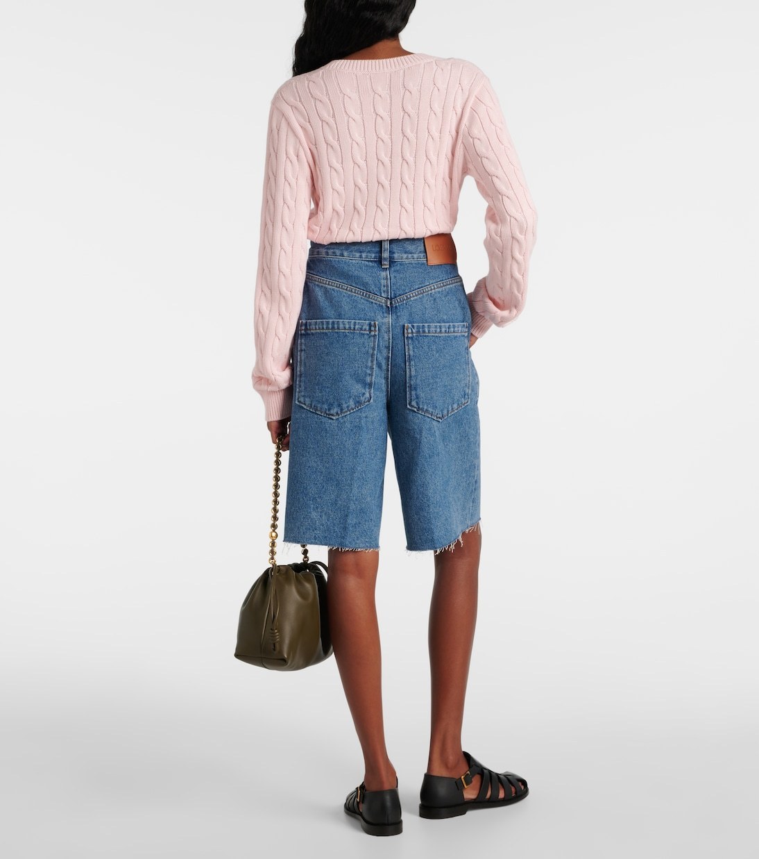 《大人かわいい》【LOEWE】アナグラムデニムバミューダショーツ