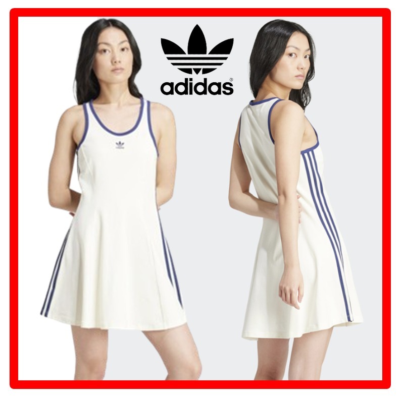 ☆韓国の人気☆【adidas】☆タンクトップ ワンピース ホワイト☆
