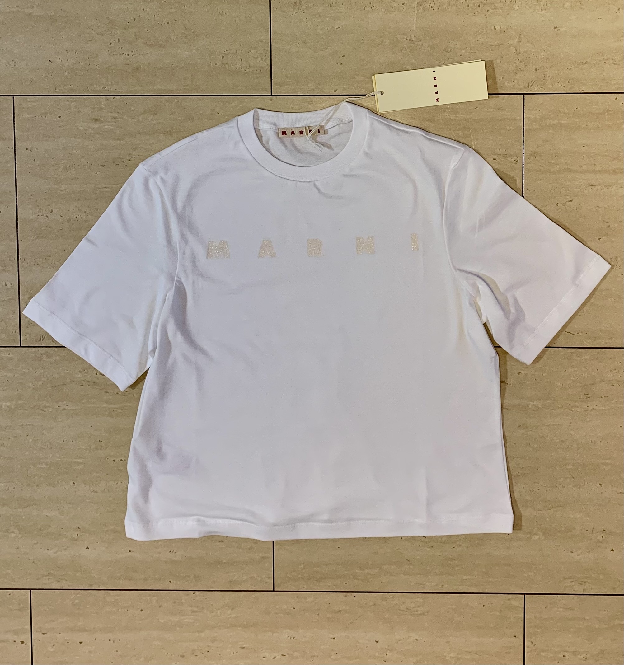関税込・送料込☆Marni Kids大人OK ラメロゴ Tシャツ 14才