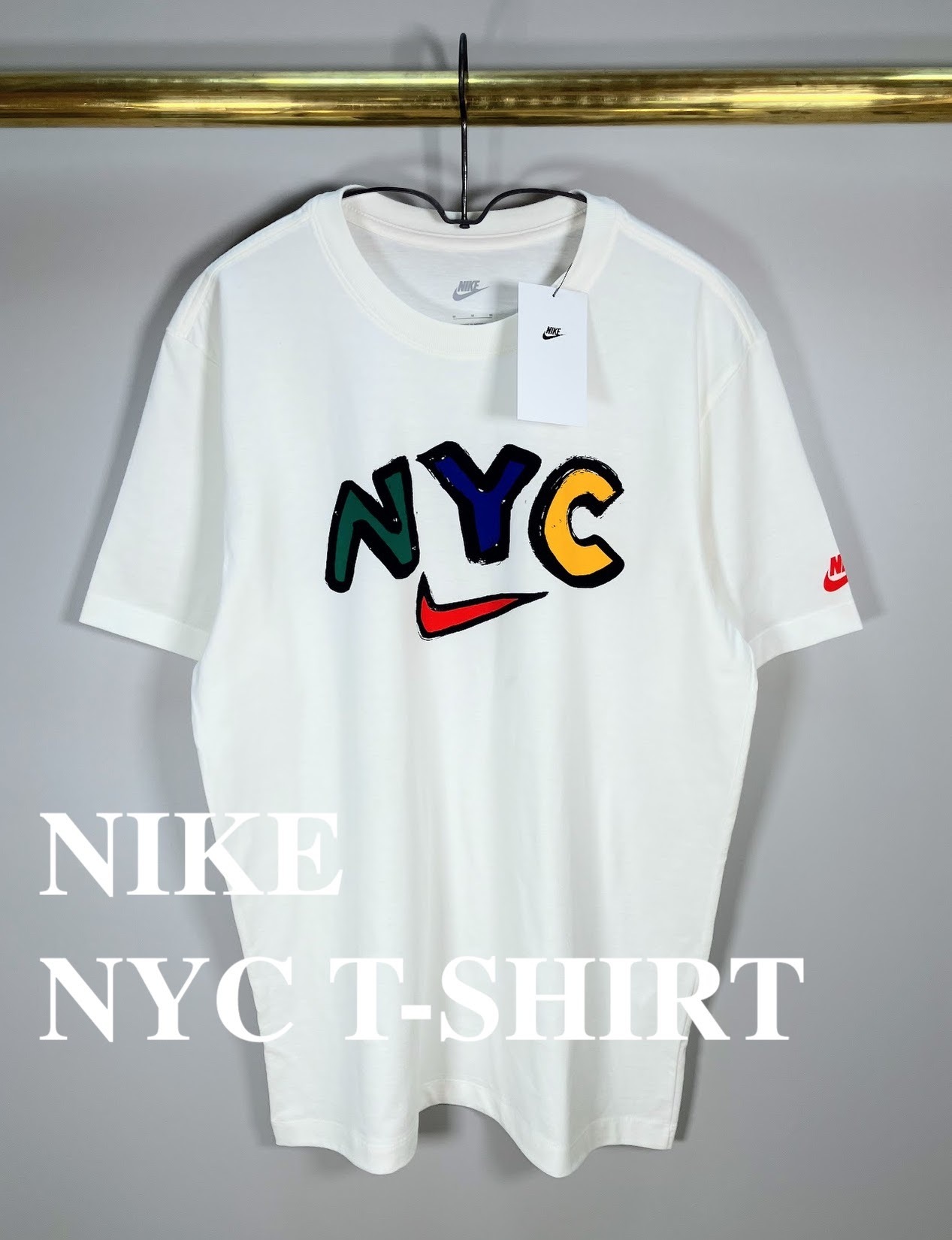 ★US輸入品/即発可*NIKE*NYC グラフィック Tシャツ/WH★