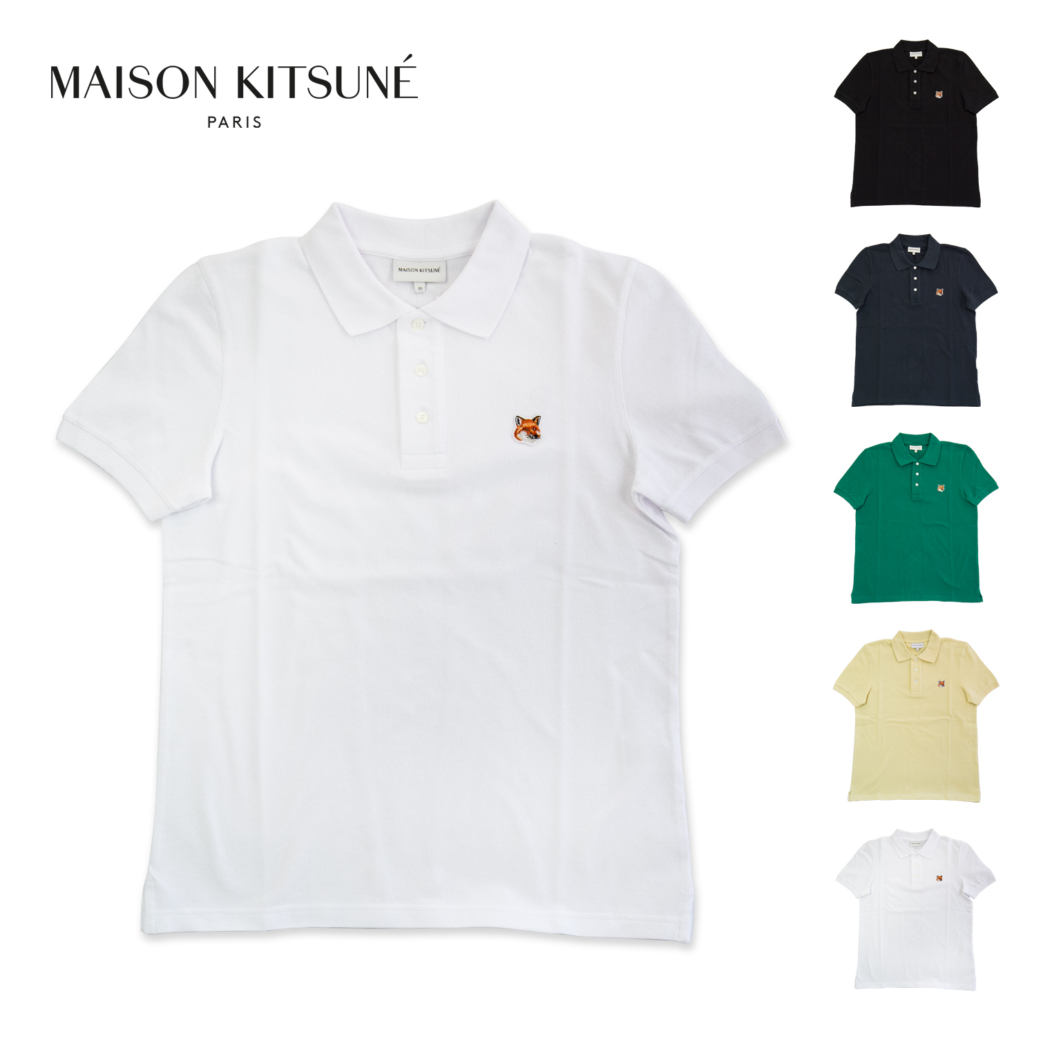 MAISON KITSUNÉ ホワイトポロシャツ sizeM