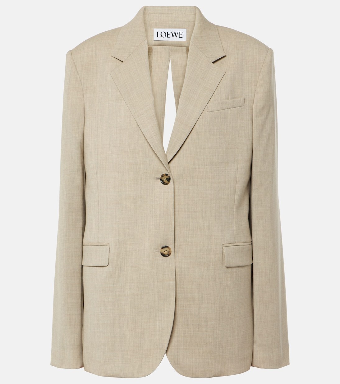レディース*LOEWE*ウールブレザージャケット ベージュメランジ 残り僅か】LOEWE Tailored wool blazerライトベージュメランジ