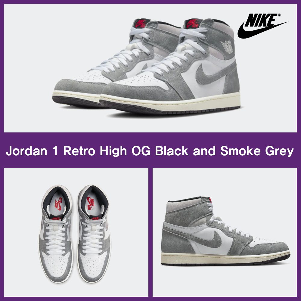 Nike★Jordan 1 Retro High OG Black and Smoke Grey★関税込★