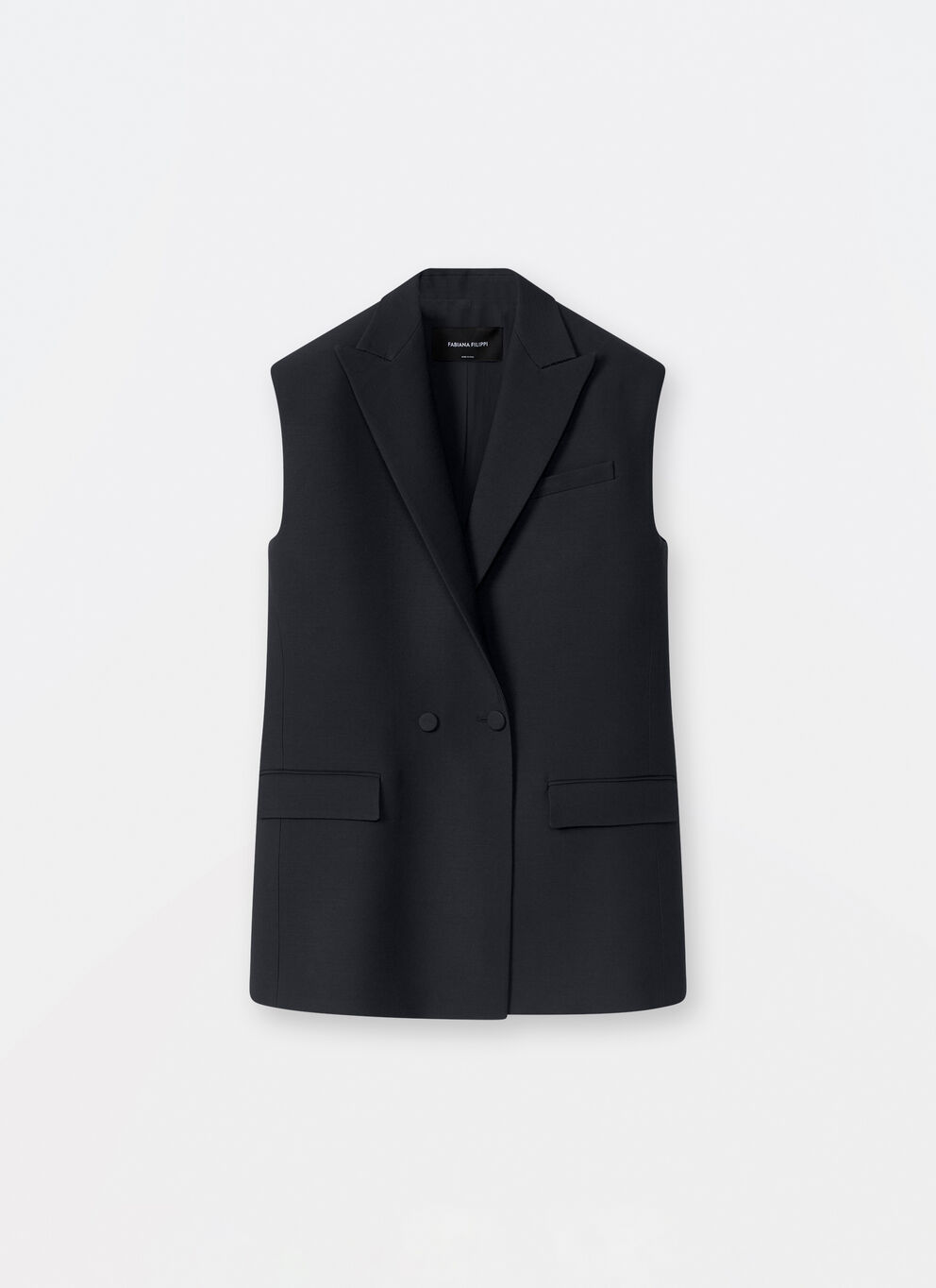 《送料無料》 FABIANA FILIPPI DOUBLE BREASTED VEST WOOL &SILK