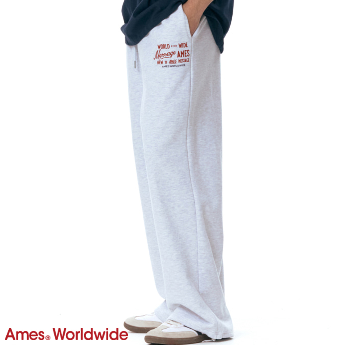 ★AMES-WORLDWIDE★AMESSAGE SWEATPANTS GREY★正規品/直送料込