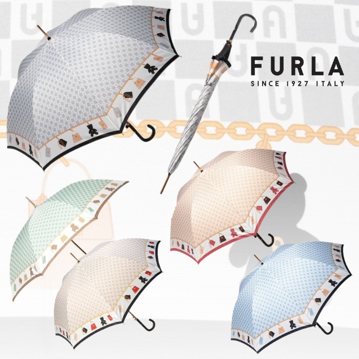 国内発送**FURLA** FURLA BEAR モノグラム×チャームプリント