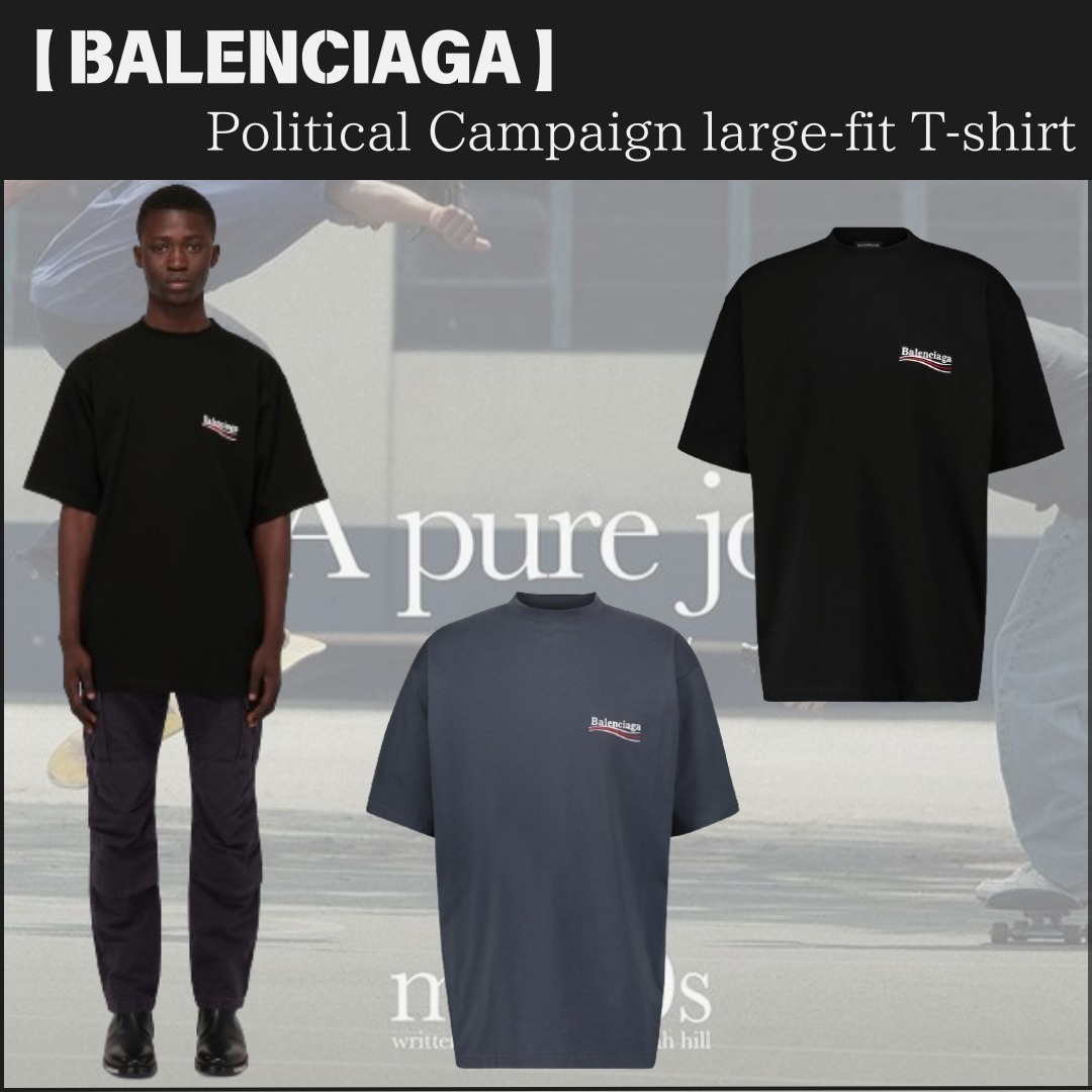 【BALENCIAGA】 Political Campaign large-fit T-shirt
