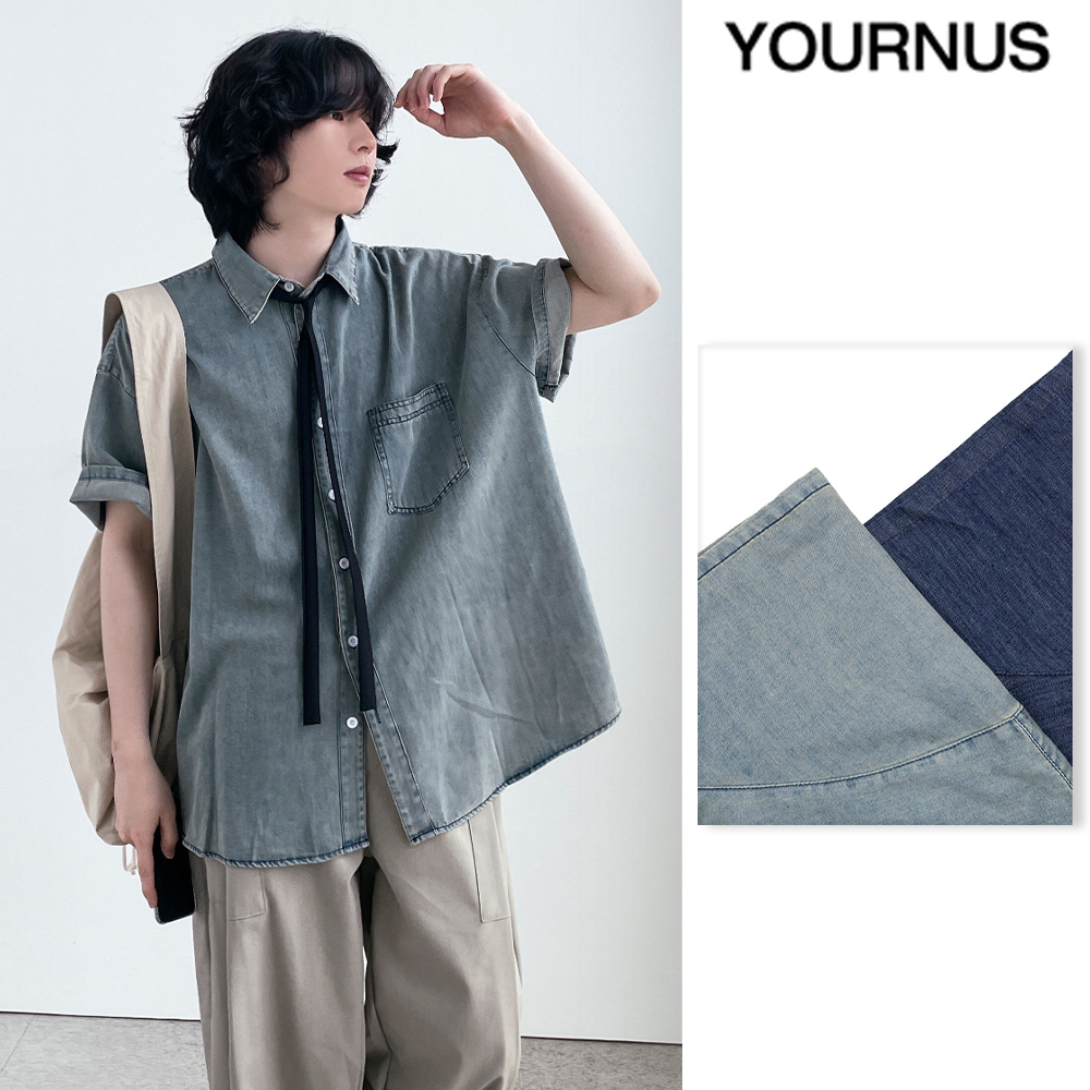 【YOURNUS】Retro Washing Denim Shirt